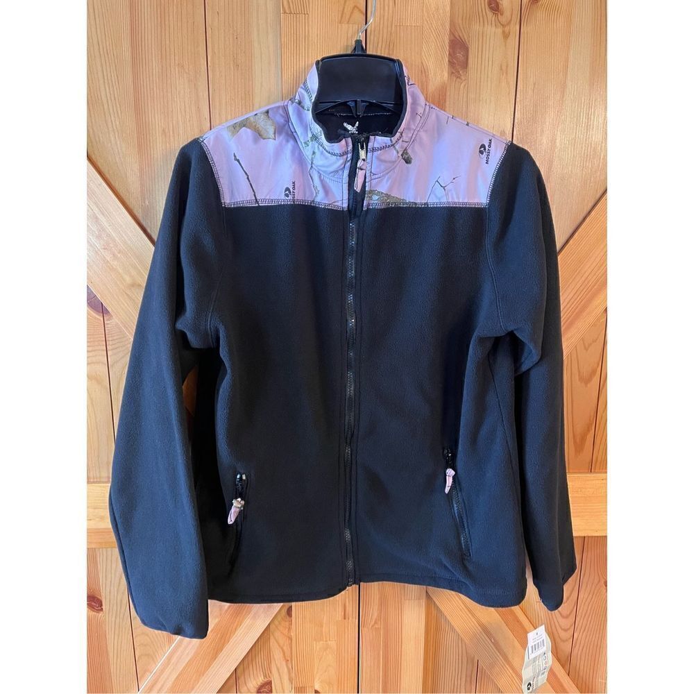 Mossy Oak Performance Fleece/Camo Womens Size Large Jacket Zips Up nwt (2714)